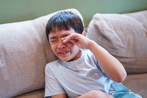 istock Close-up Boy face crying on the sofa 2228738163