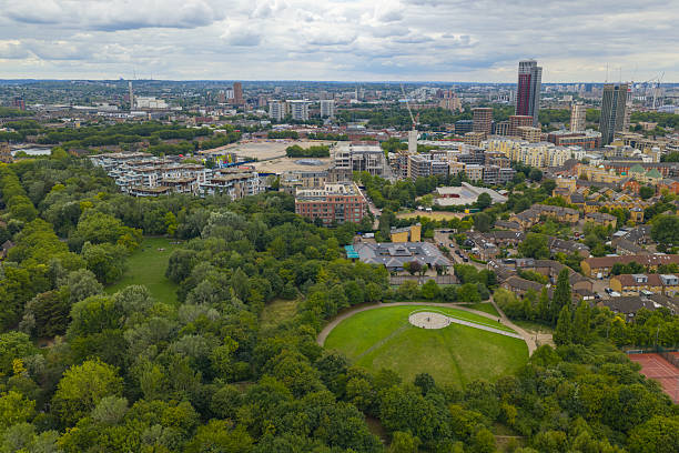 istock East London Cityscape featuring Steve Hill Viewpoint. 2228740514