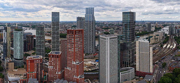 istock Nine Elms Skyline with River Thames and Westminster in View 2228740893