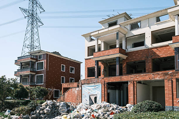 Abandoned urban villages waiting for demolition