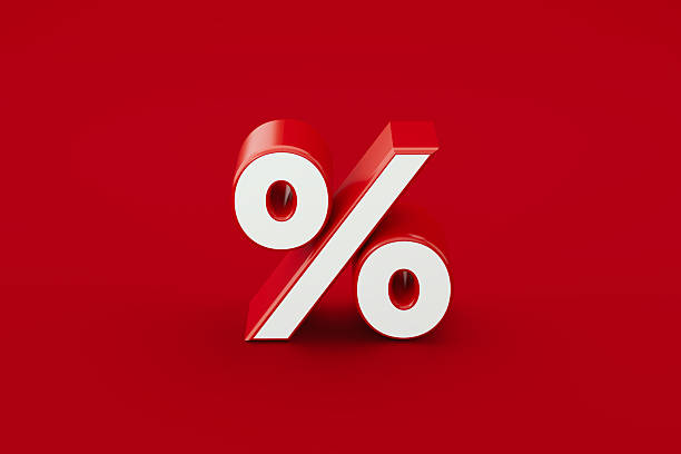 istock Red And White Percentage Sign On Red Background 2228752076