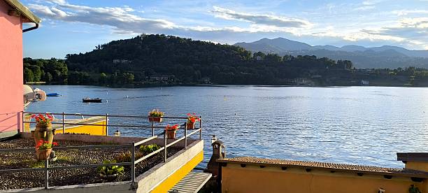 istock Panoramic View of Lake Orta at Sunset 2228757682
