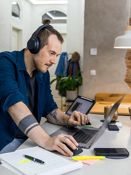 istock Working from home in a bright and organized space with modern technology and a creative mindset 2228760916