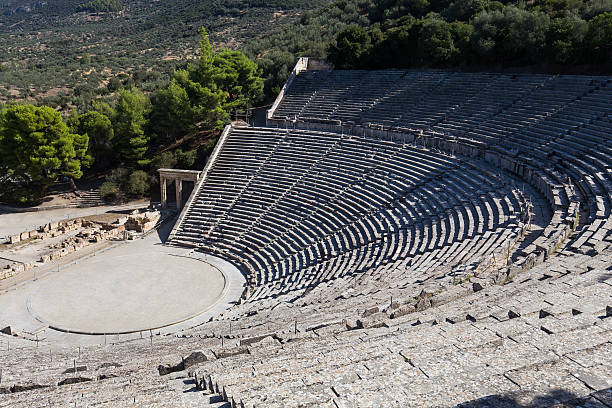 Epidaurus, greece, september 12, 2017 : Ancient theatre of Epidaurus, september 12, 2017, in Argolis, peloponnese, Greece