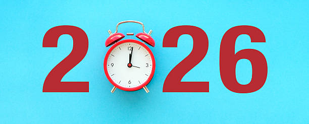 istock A red alarm clock with the number twenty-six written below it 2228768370