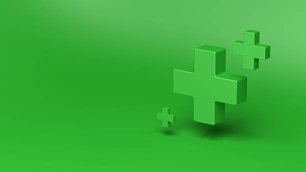 istock Green crosses on green background. 2228768722
