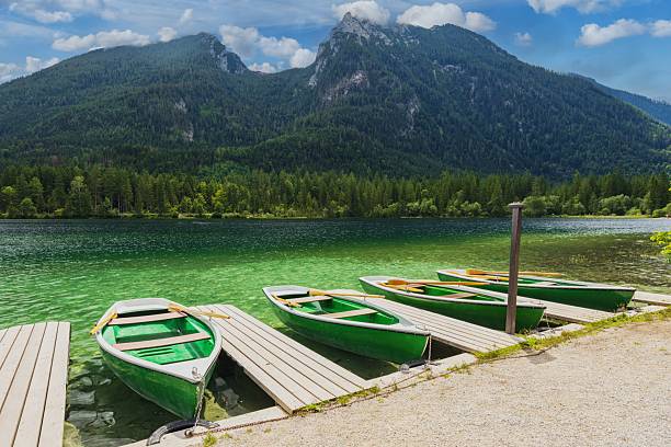 istock Boat dock at Hintersee with mountain views 2228771708