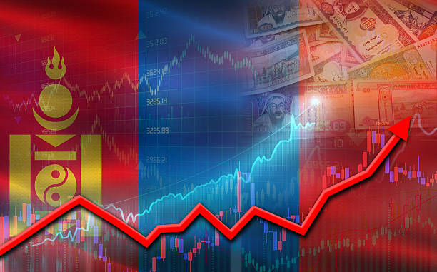 istock Mongolia economic growth on financial graph. Mongolia financial growth on market graph 2228774148