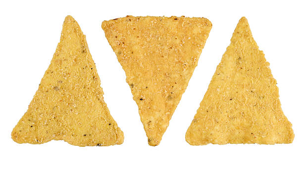 istock Set crispy nachos chips isolated on a white background. Full depth of field. 2228780145