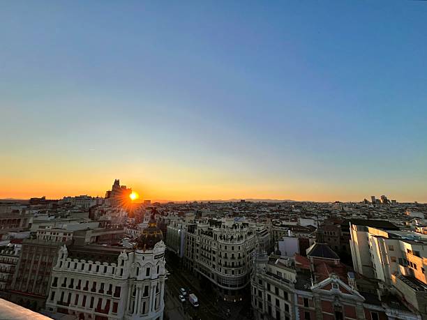 istock Madrid Skyline Shining During Golden Hour Sunset 2228782648