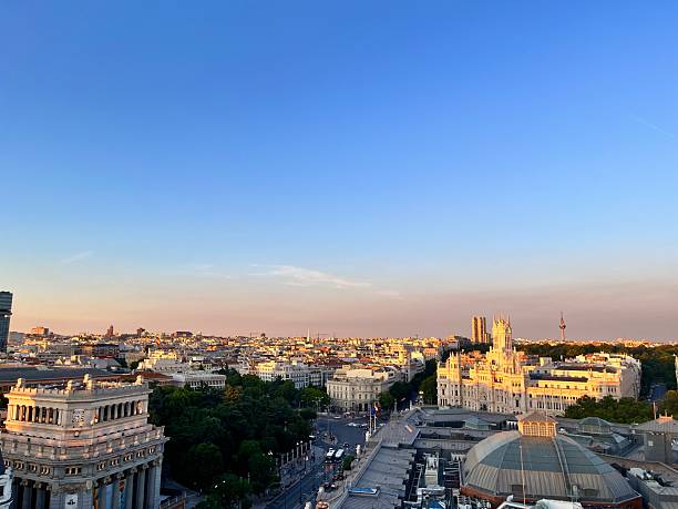 istock Madrid skyline during a summer sunset, featuring Cibeles Palace and Metropolis Building 2228782661