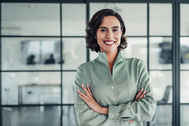 istock Confident businesswoman in modern office. 2228787497