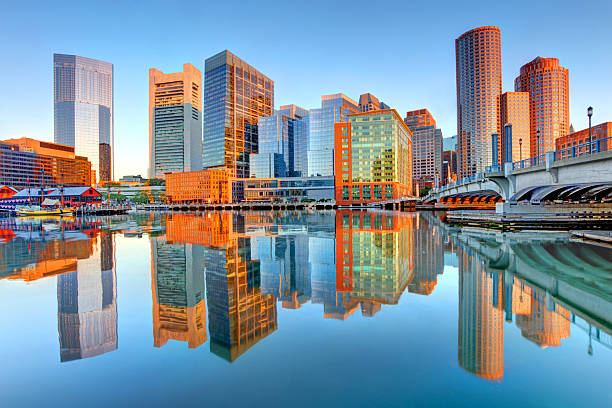 istock Boston skyline along the Fort Point Channel 2228792606