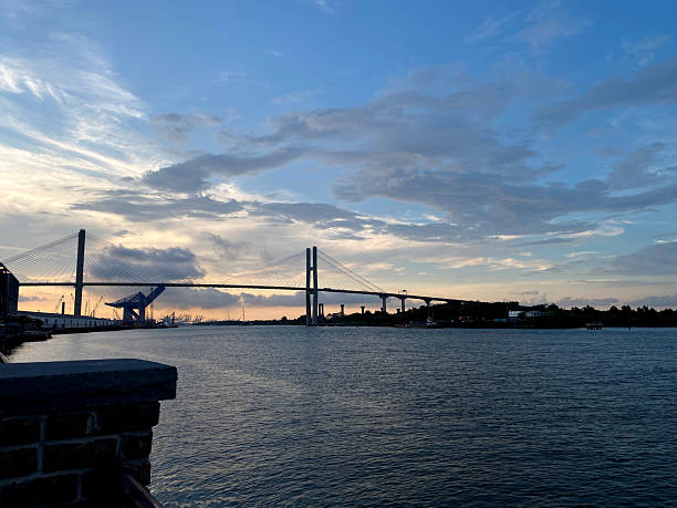 istock Silhouettes at Sunset, Savannah Waterfront 2228793027