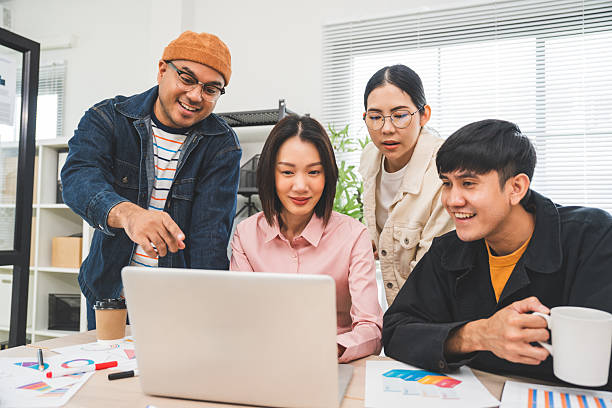 istock Asian business start up freelance people team analyzing statistics financial. Group Team of businesspeople man and woman Meeting Conference Discussion various topic Corporate Concept in office. 2228796091