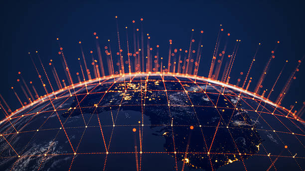 istock Global Data Network Connections Over Planet Earth at Night - Oceania 2228797120