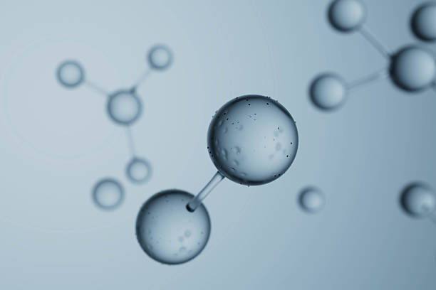 istock A close up of a molecule with a blue background 2228797970