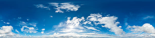 istock 360-Degree Panoramic View of a Vibrant Blue Sky With Light Clouds 2228802140