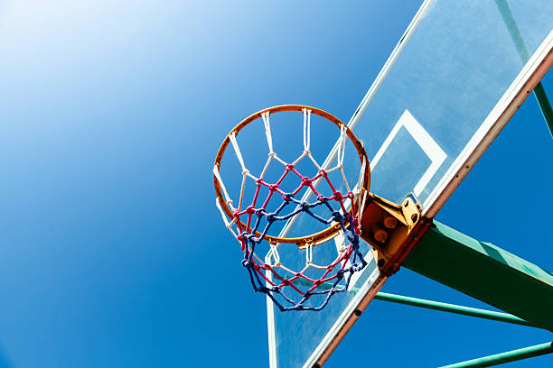 Low Angle View Of Basketball Hoop