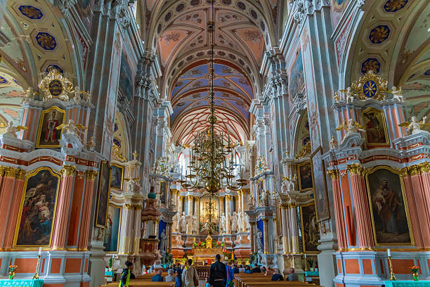 Interior of Kaunas Cathedral Basilica in Kaunas, Lithuania