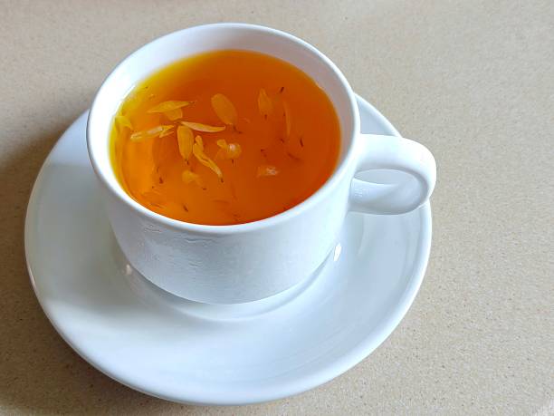 Cup of Chrysanthemum tea. Flowering tea