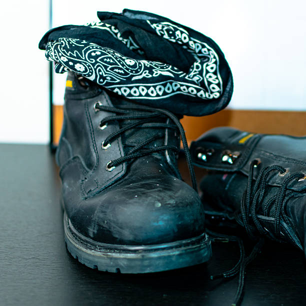 istock Black boots and black Bandanna 2228822814