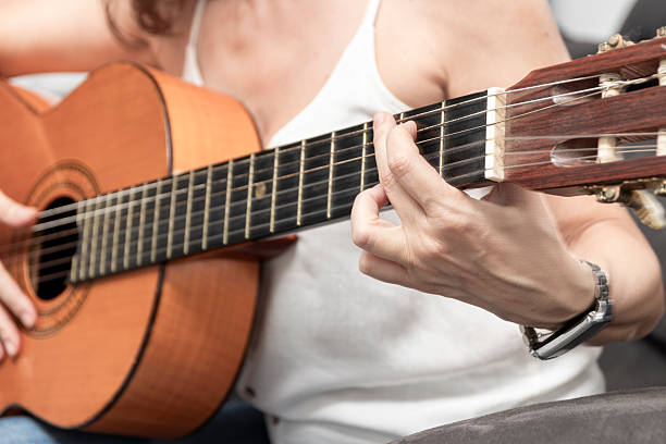 istock Musician playing acoustic guitar: practicing chords and melodies 2228826307