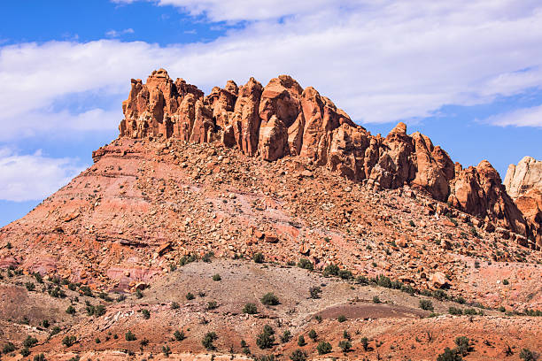 istock Stunning Rock Formations Rise Dramatically Against the Blue Sky in Capitol Reef National Park, Showcasing the Beauty of Utah's Landscapes 2228832814