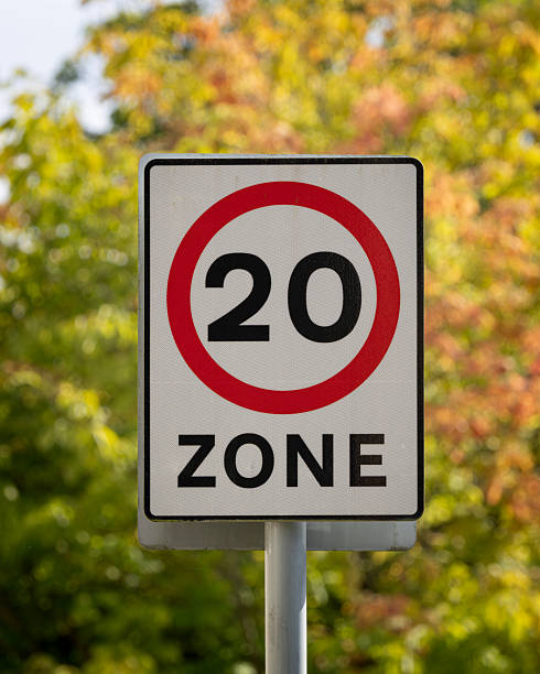 istock Sign with a red circle and the number 20 on it 2228835576