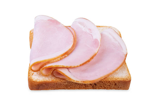 istock Sandwich with ham on white isolated background 2228838855