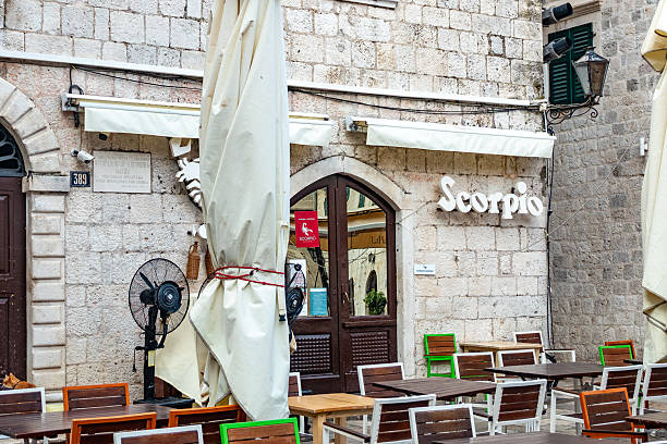 Restaurant Scorpio at Kotor Old Town, Montenegro. This is a commercial business.