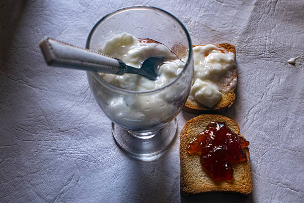 Sweet dessert Yogurt and marmalade