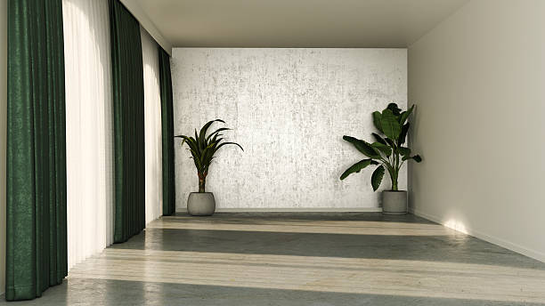 istock Large luxury modern bright interiors Living room mockup illustration 3D rendering image 2228863996