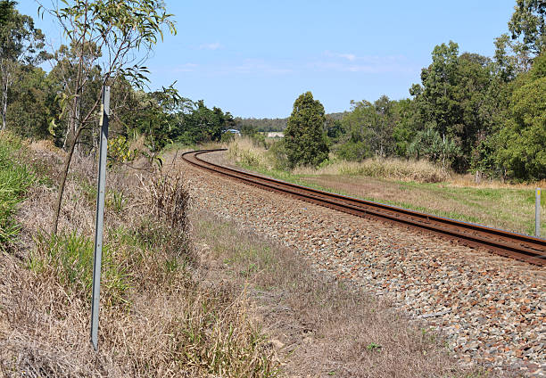 old abandoned rail track with train on the hanger shade