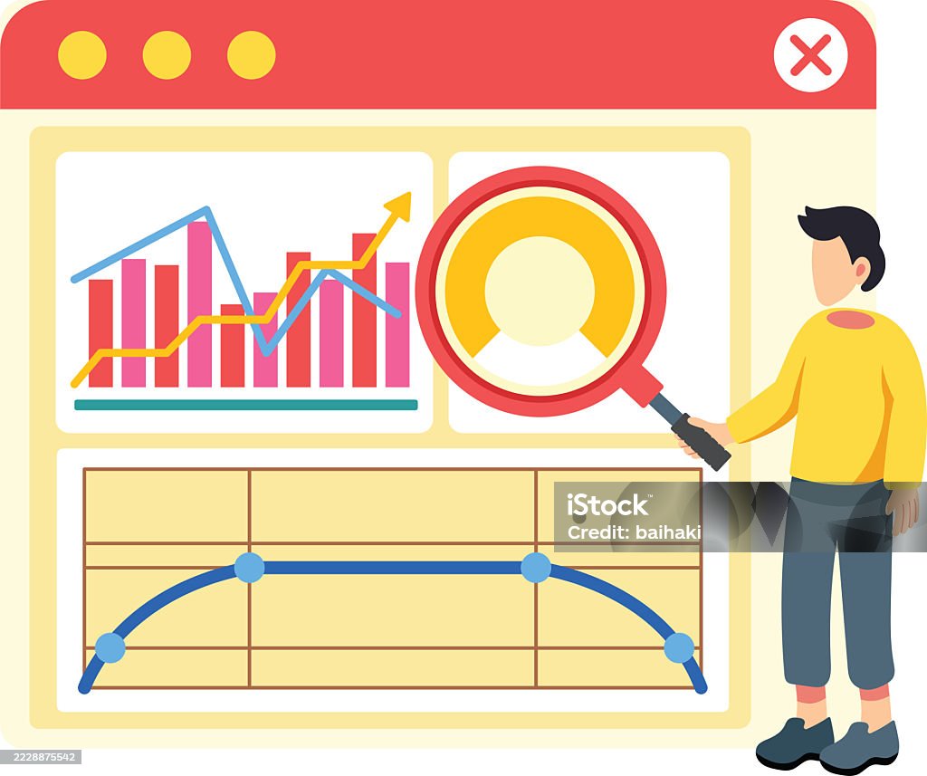 User Analysis Drawings Data Analysis With User Insights Illustration Stock Illustration ...