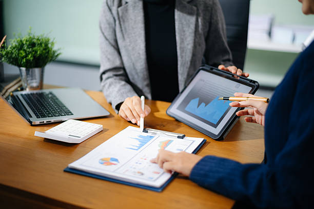 istock Business People Planning Strategy Analysis from financial document report, Office Concept 2228875587