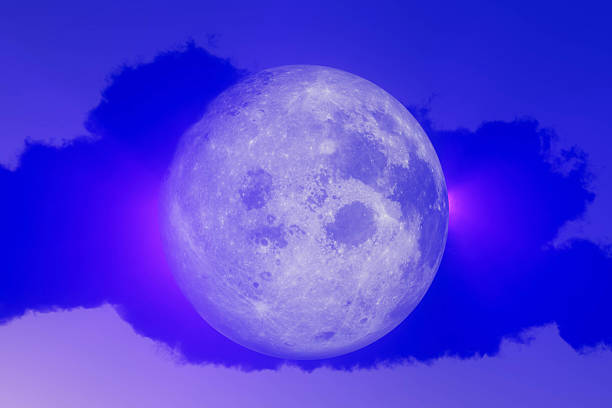 istock A large blue moon is in the sky, halloween concept 2228875722
