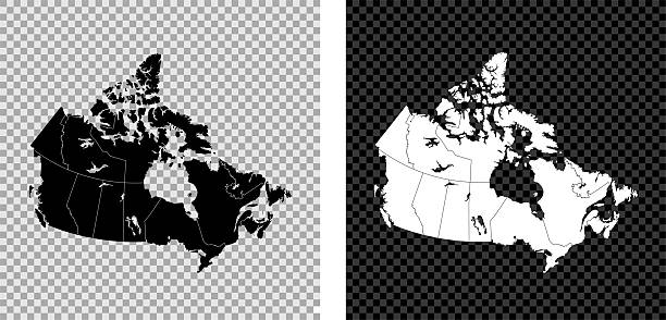 Canada map vector of the Canada map map of canada clear background stock illustrations