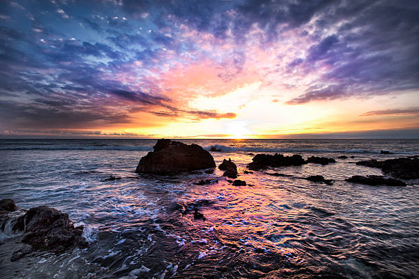 istock Magenta Blazing Beach Sunset 2228880241