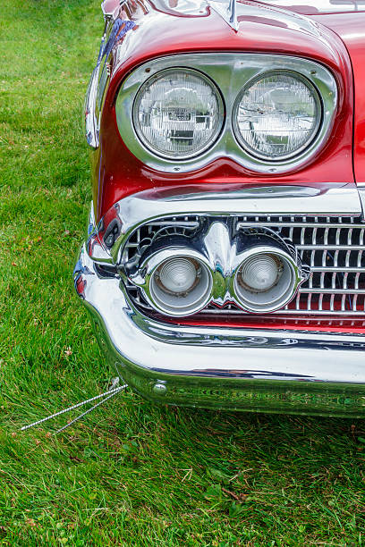 istock Headlamps on a old american classic car 2228883180