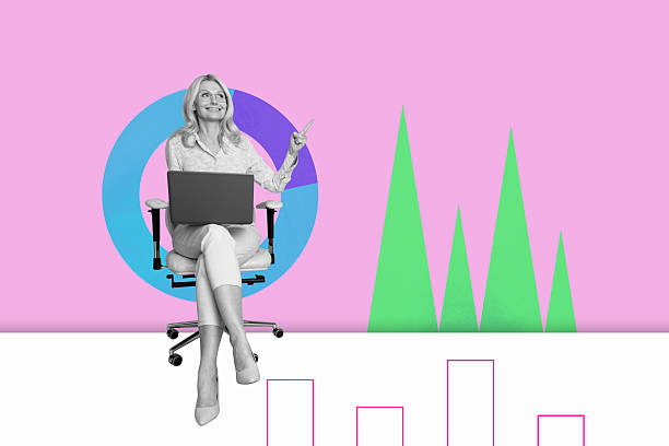 istock Collage Featuring Excited Business person With Business Chart Pie Graph Analyzing Data Statistics Concept 2228897488