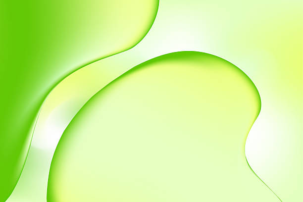 istock Abstract fresh green liquid blobs, flowing biological cell close up droplets, clear bubbles background with copy space. Fluid organic forms. Beauty serum water texture for product presentation 2228900414