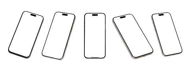 istock Mockup smart phone isolated screen Transparent and Clipping Path 2228911115