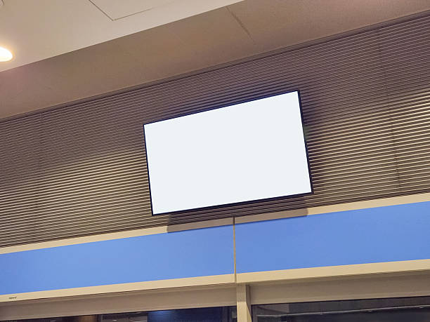 Empty advertising screen in Seoul airport - ideal for mockup design or travel