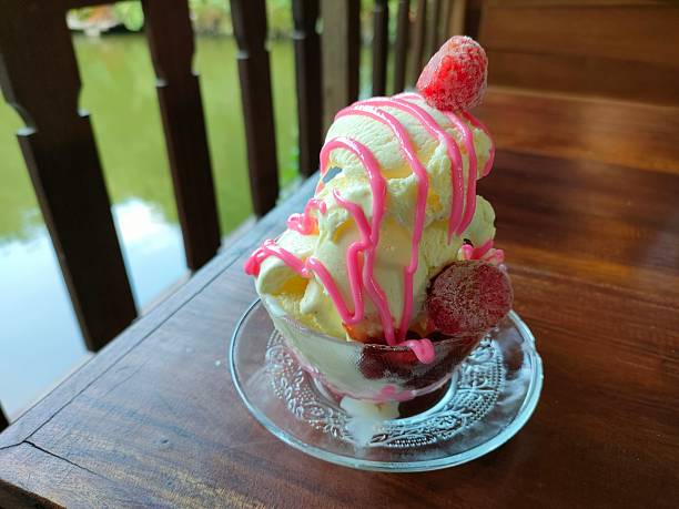 istock Vanilla Ice Cream Delight with Frozen Berries 2228930267