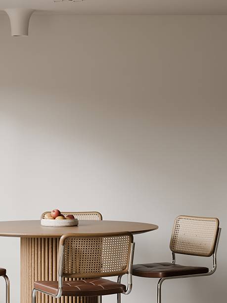 istock Frame poster mockup in a modern dining room interior. 3D rendering, 3D illustration. 2228930364