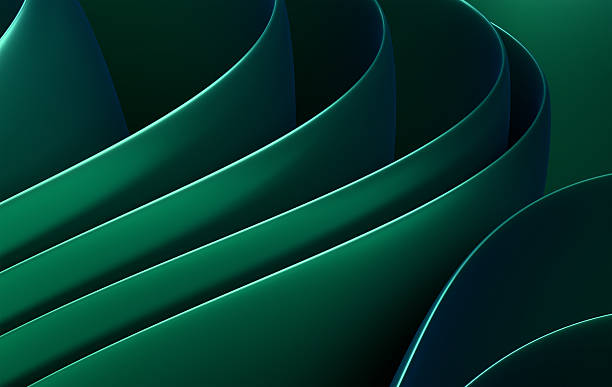 istock Dark Green Abstract Curved Lines Wallpaper 2228932094