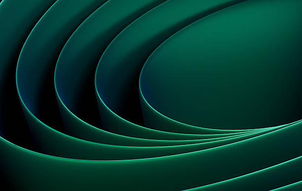 istock Elegant Emerald Green Flowing Ribbons Abstract Background 2228932099