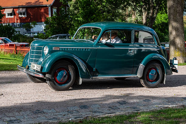 Russelsheim, Germany – March 21th, 2017: Classic Opel Kapitän A on the statical presentation on the exhibition point. The Opel Kapitän A was debut in 1964 and now is one of the most wanted and rare classic cars with 60s.