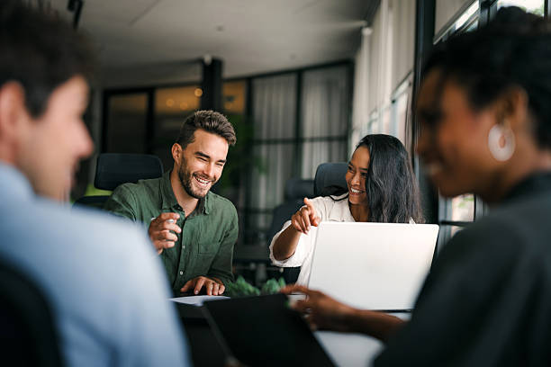 istock Team of industrial design agency specialists, software engineer programmers discussing in office 2228934564